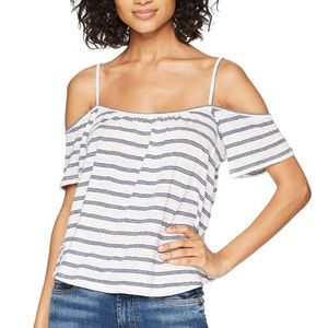 BB Dakota Cold Shoulder Striped Top